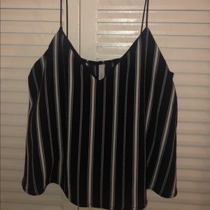 Striped cropped  tank